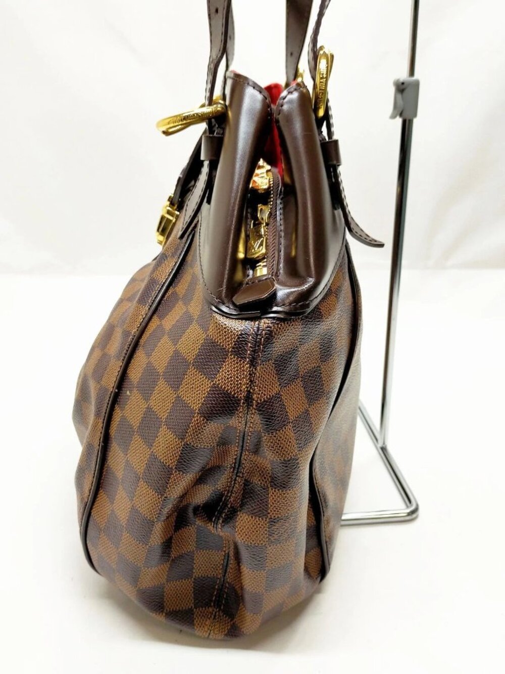 Authentic Louis Vuitton Sistina MM Damier Ebene Shoulder Bag LV Handbag - Picture 4 of 16